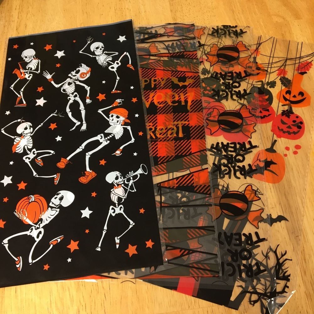 Halloween cellophane Treat Bags Clear